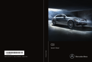 2015 Mercedes Benz CLS Operator Manual